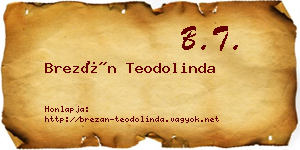 Brezán Teodolinda névjegykártya